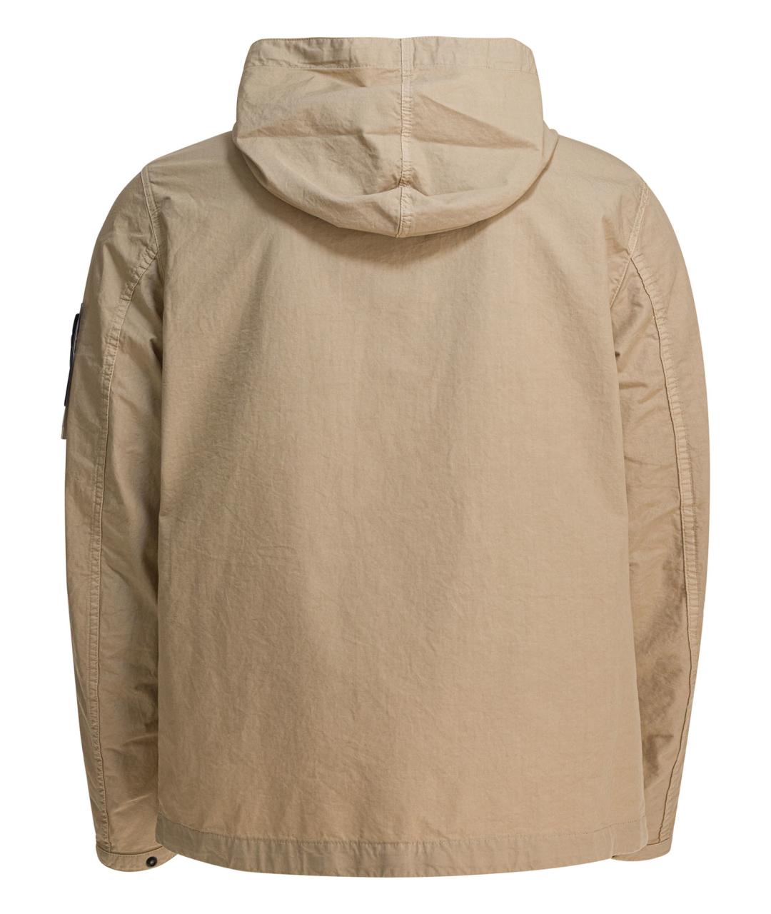 STONE ISLAND Бежевая хлопковая куртка, фото 2