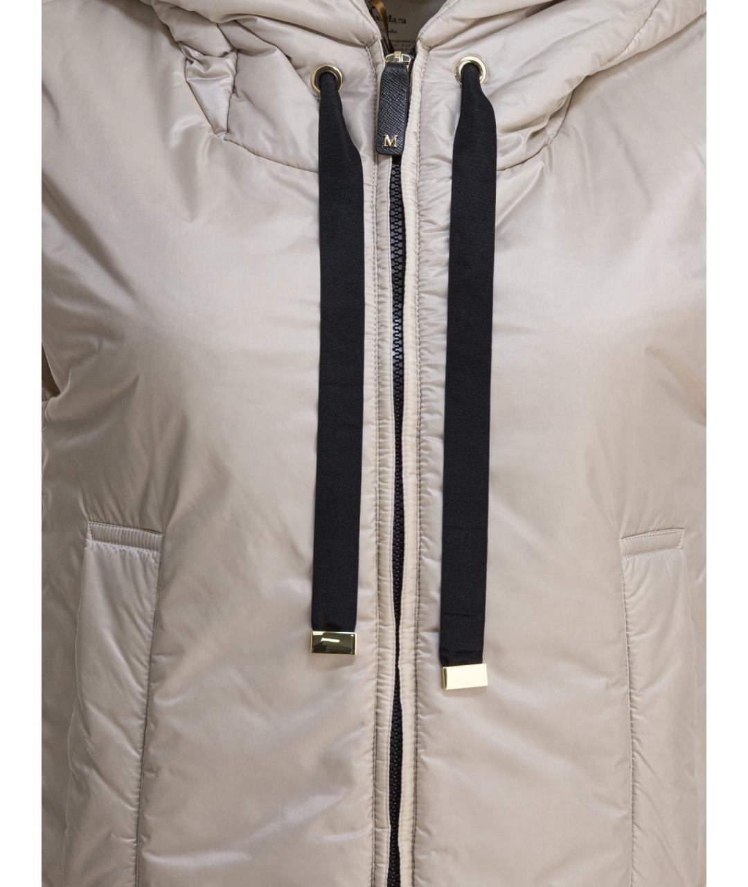 MAX MARA Бежевая полиэстеровая куртка, фото 3