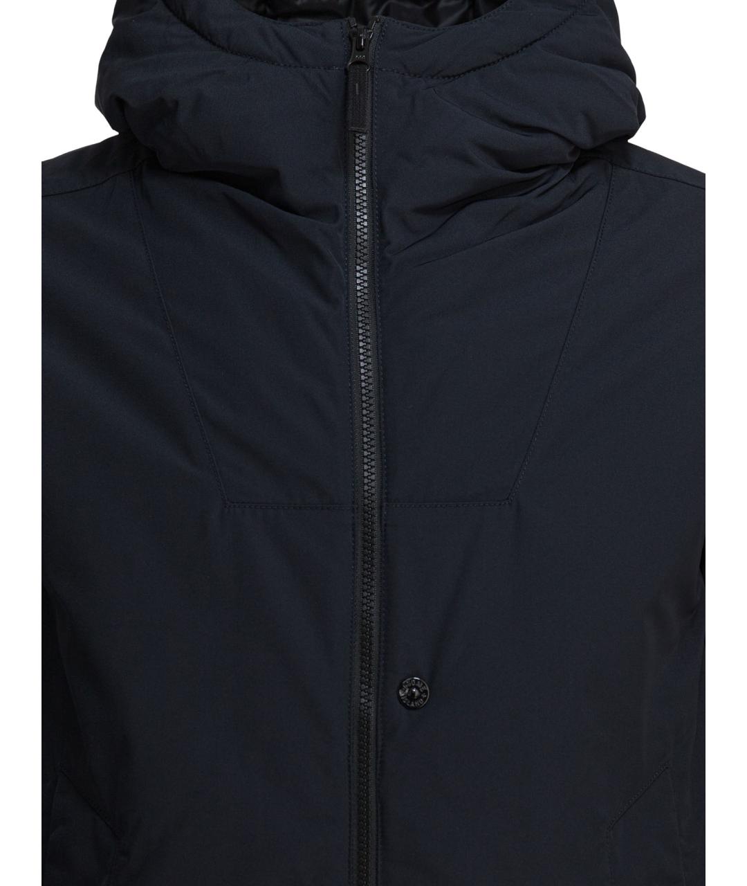 STONE ISLAND Темно-синяя полиэстеровая куртка, фото 3