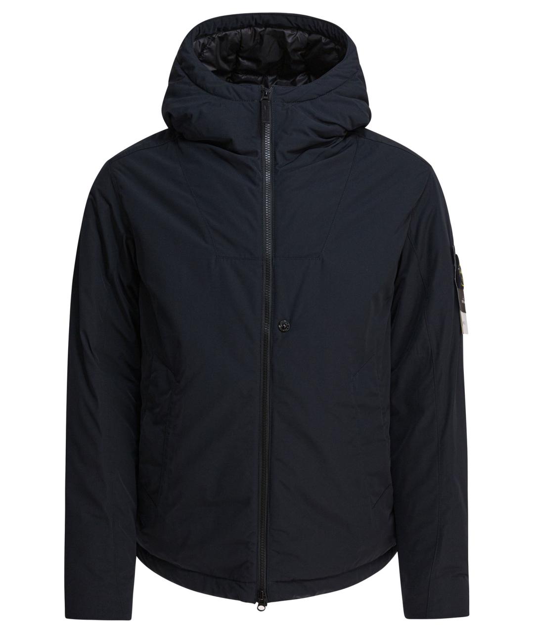 STONE ISLAND Темно-синяя полиэстеровая куртка, фото 1