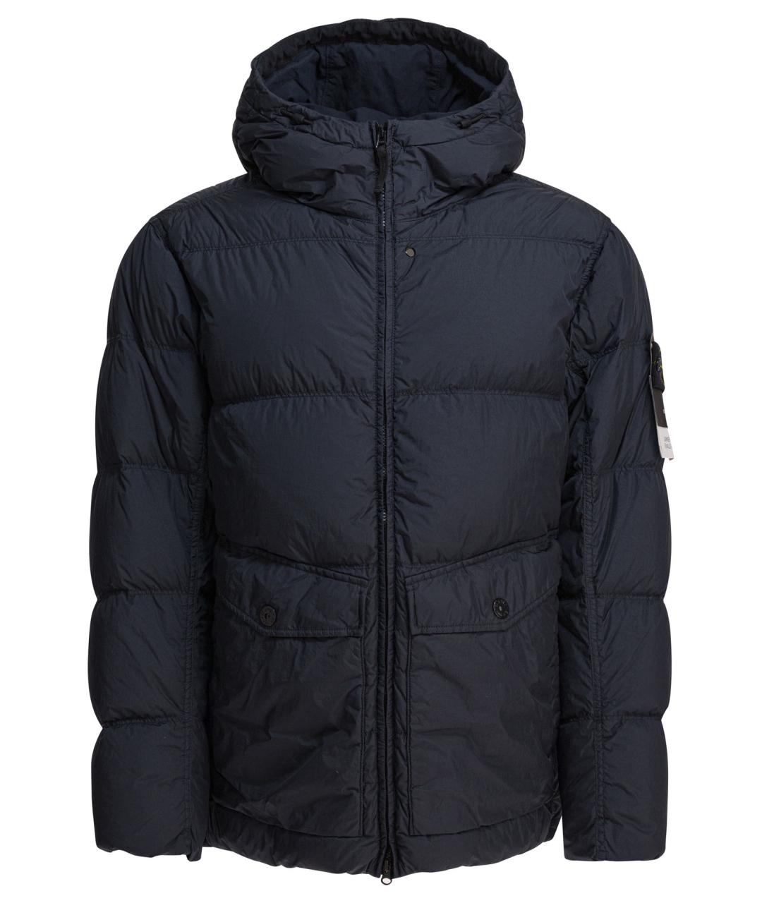 STONE ISLAND Темно-синяя полиамидовая куртка, фото 1