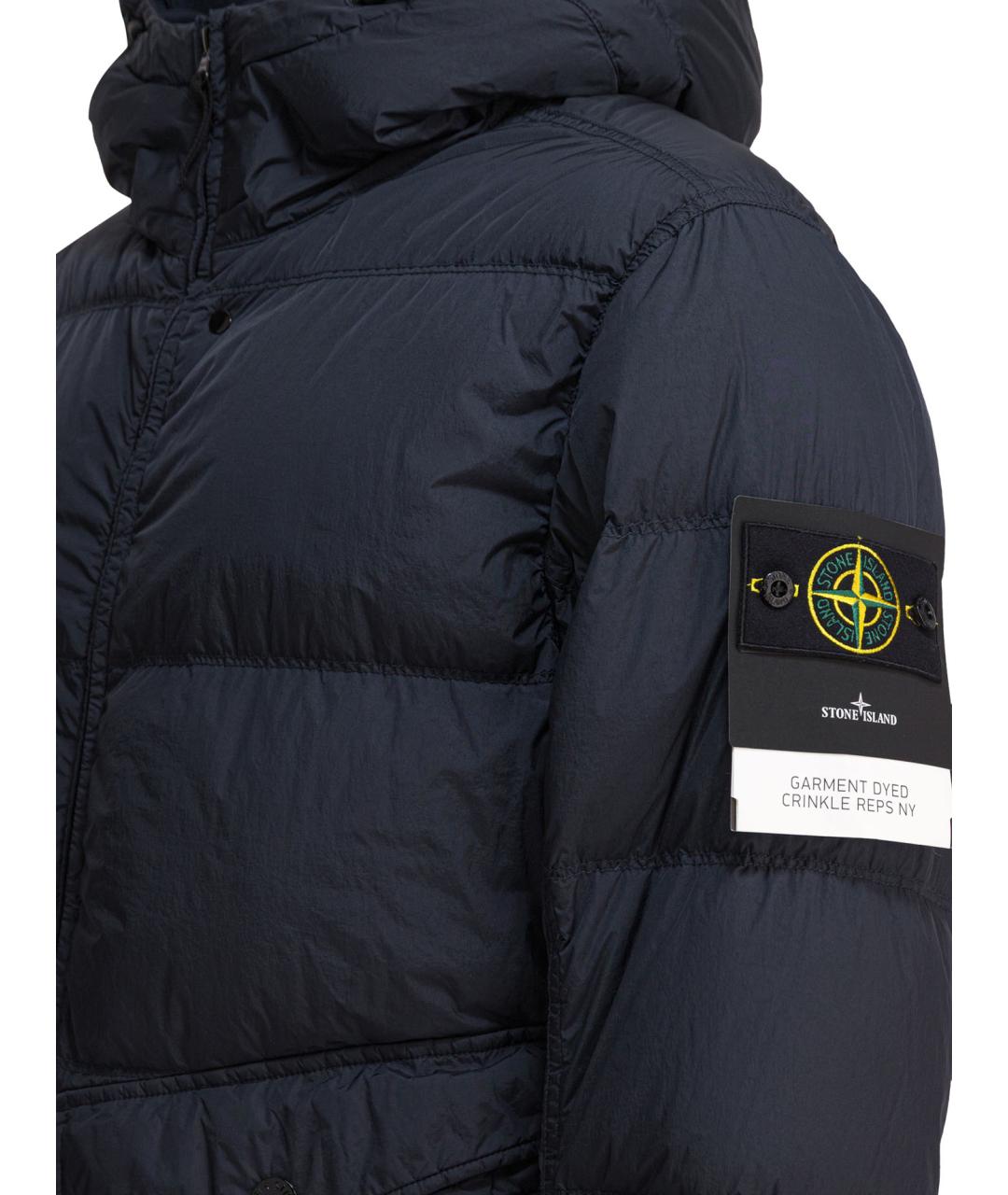 STONE ISLAND Темно-синяя полиамидовая куртка, фото 4