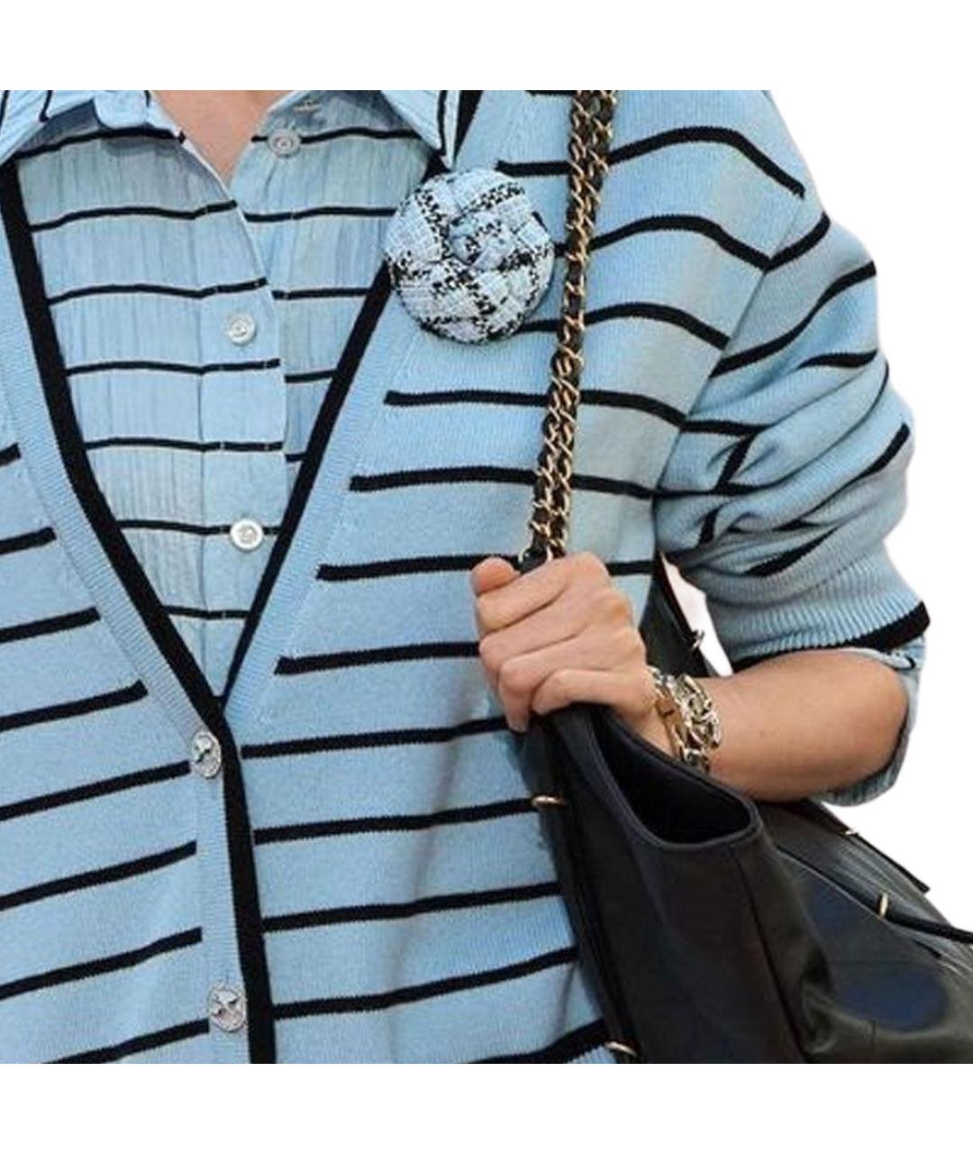 CHANEL Синий шерстяной джемпер / свитер, фото 2