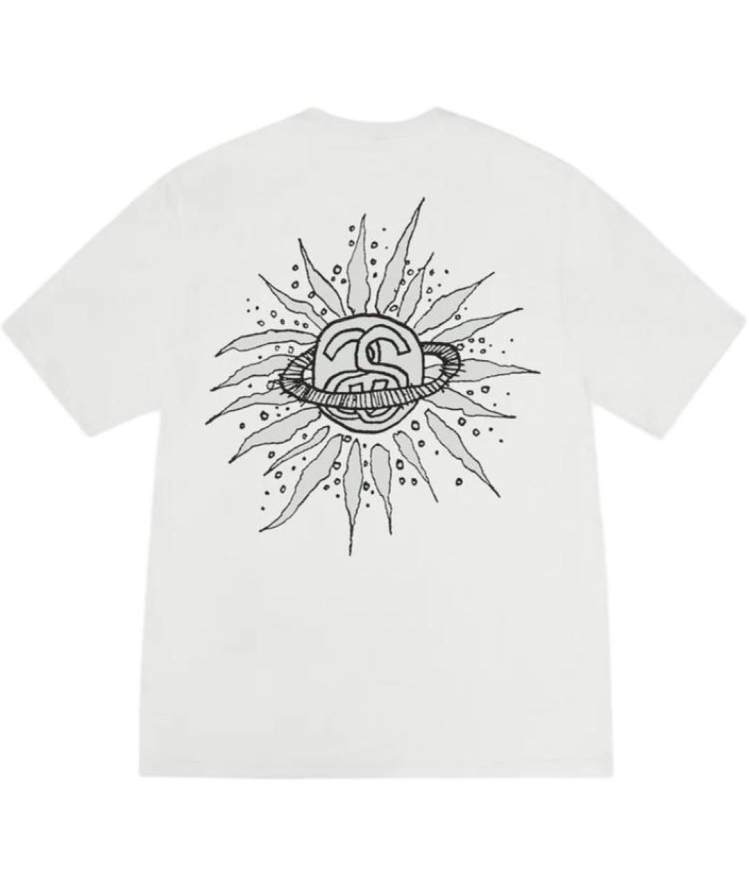 STUSSY Белая хлопковая футболка, фото 2