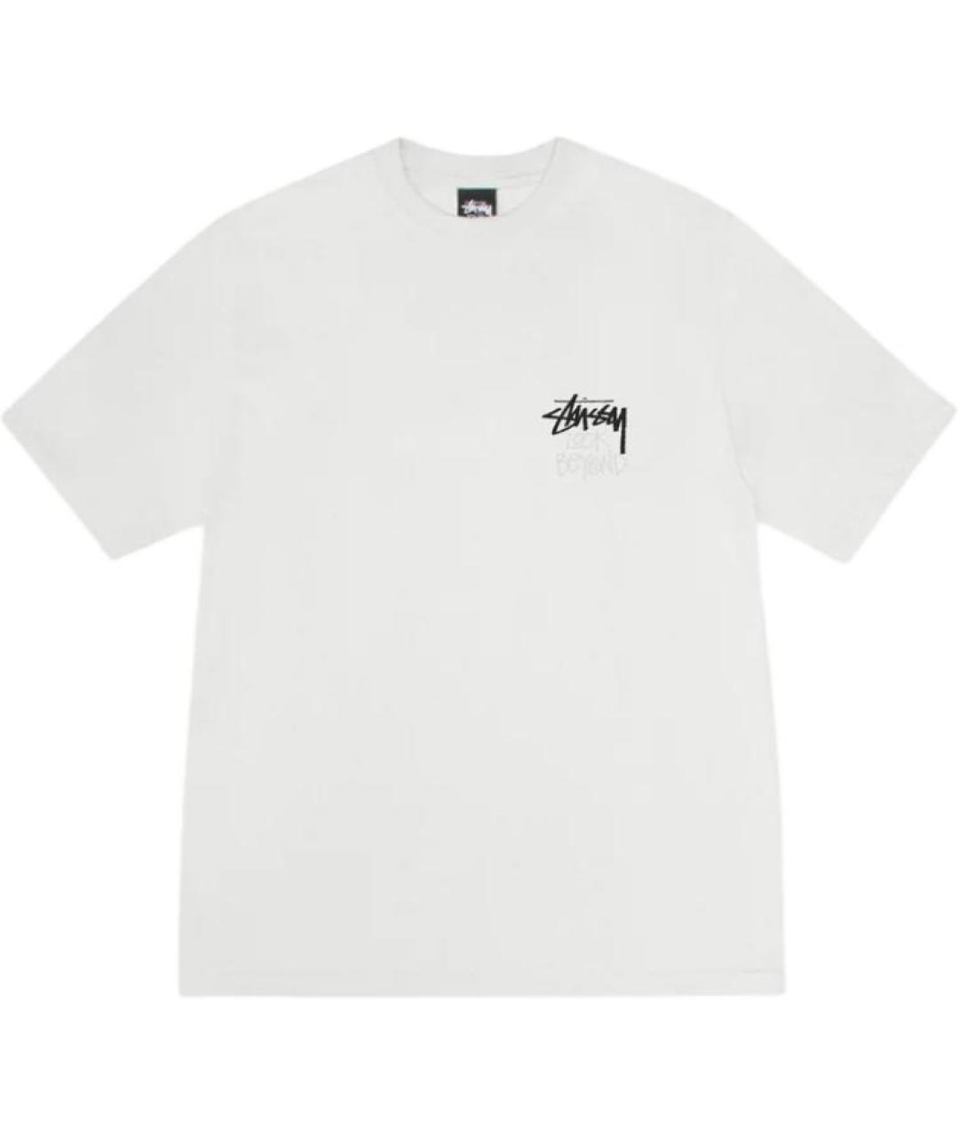 STUSSY Белая хлопковая футболка, фото 1