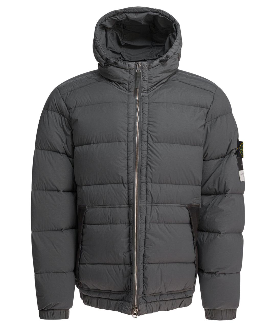 STONE ISLAND Серая полиамидовая куртка, фото 1