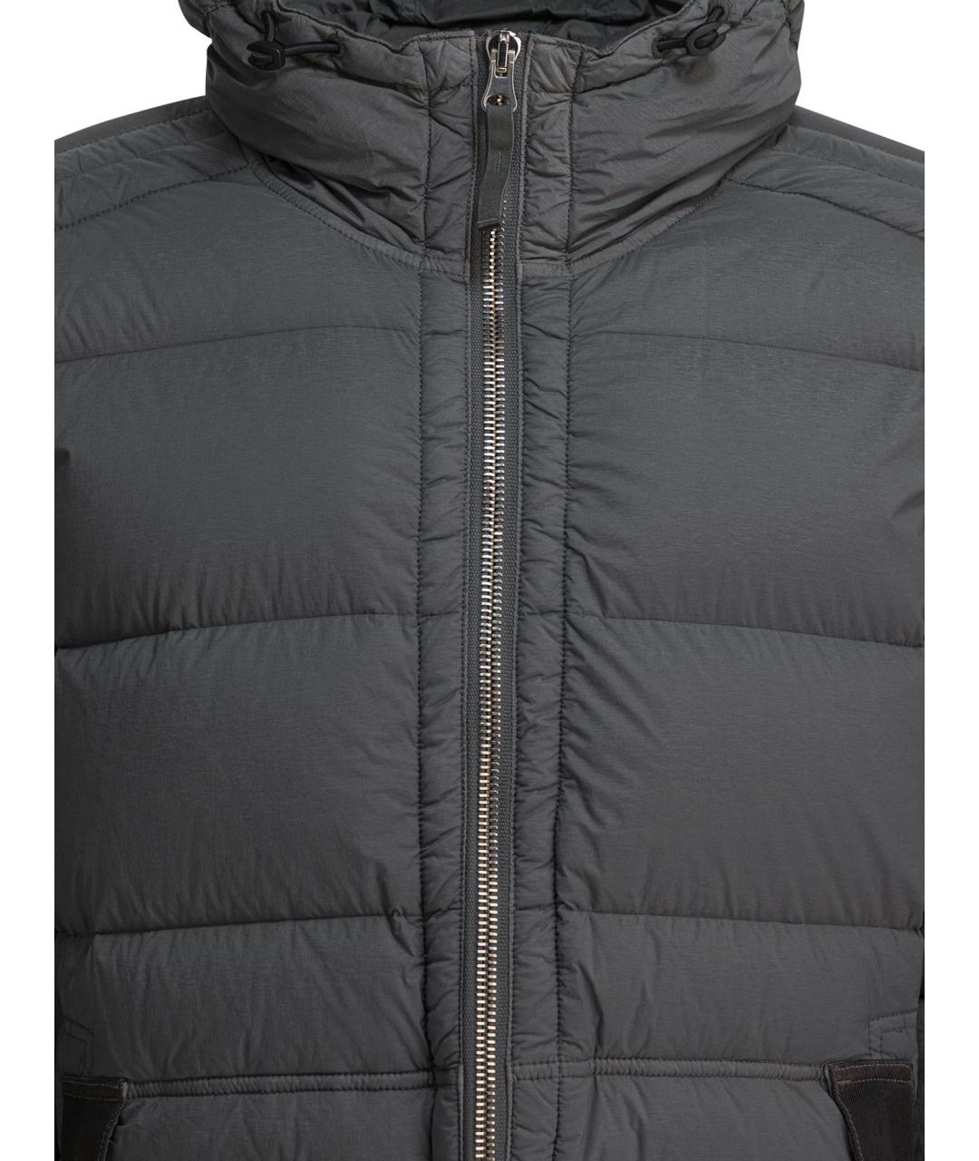 STONE ISLAND Серая полиамидовая куртка, фото 3