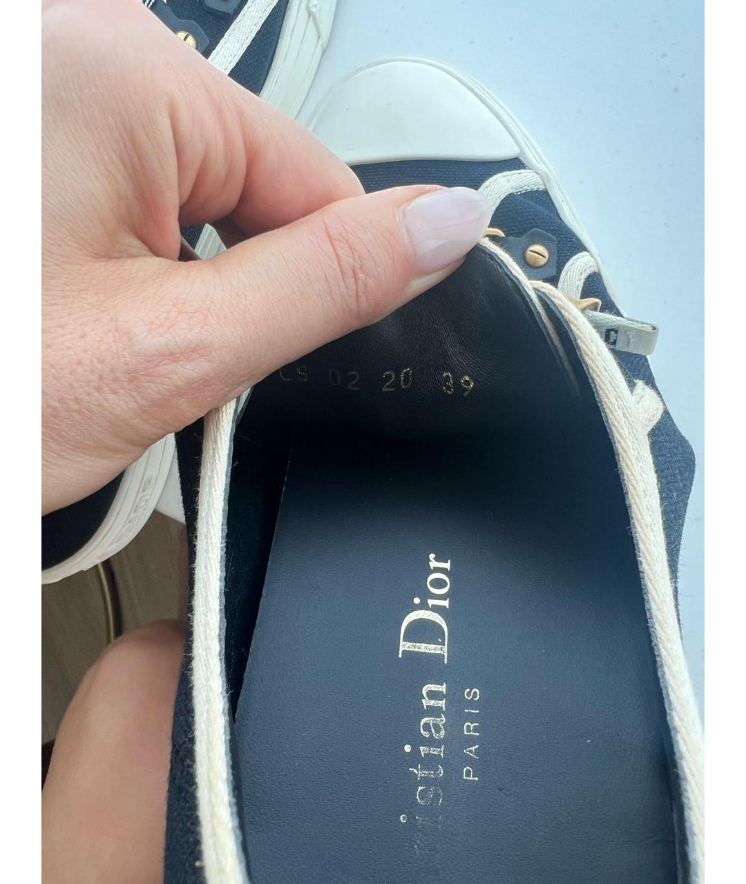 CHRISTIAN DIOR Черные текстильные кеды, фото 6