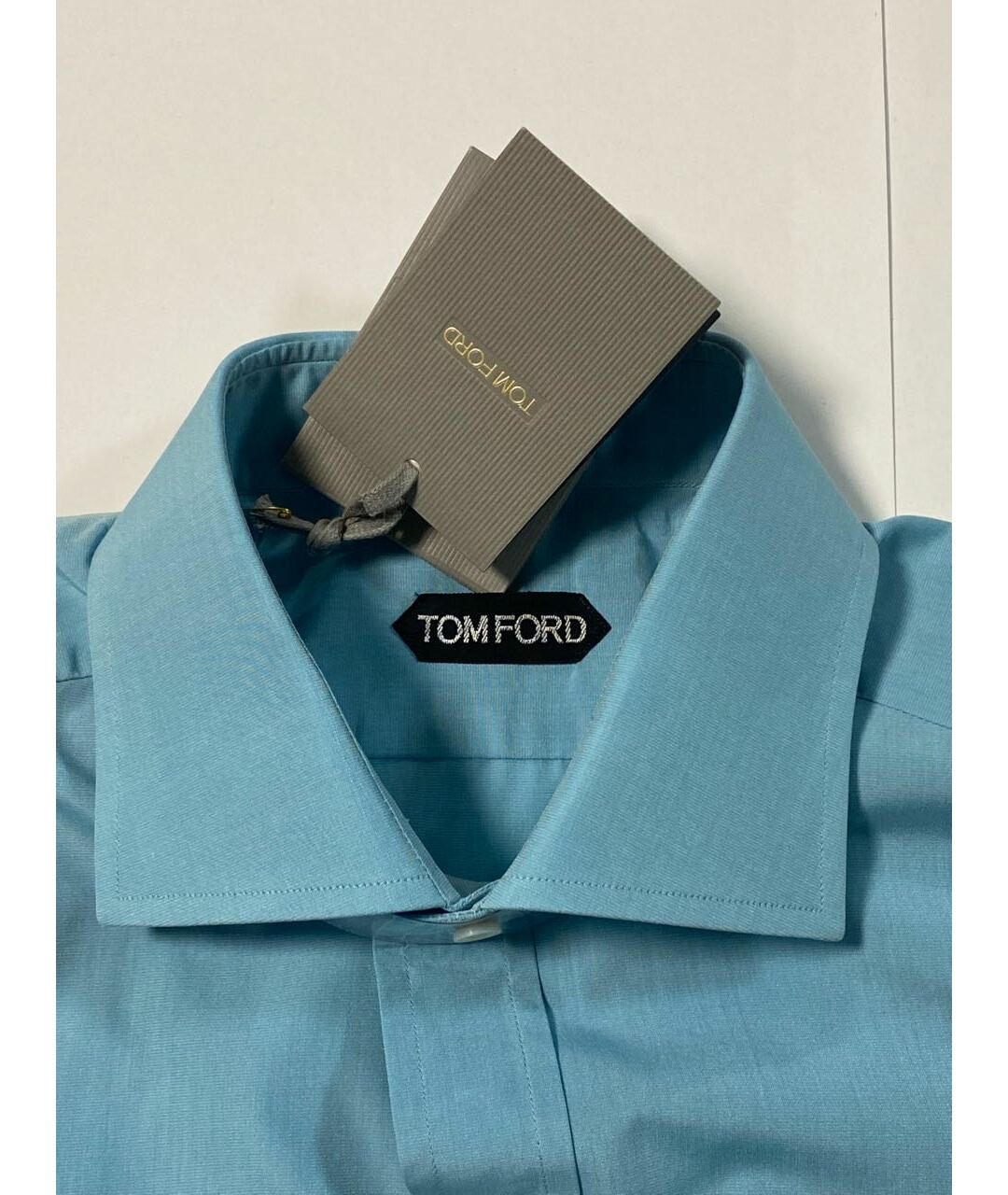TOM FORD Бирюзовая хлопковая классическая рубашка, фото 3