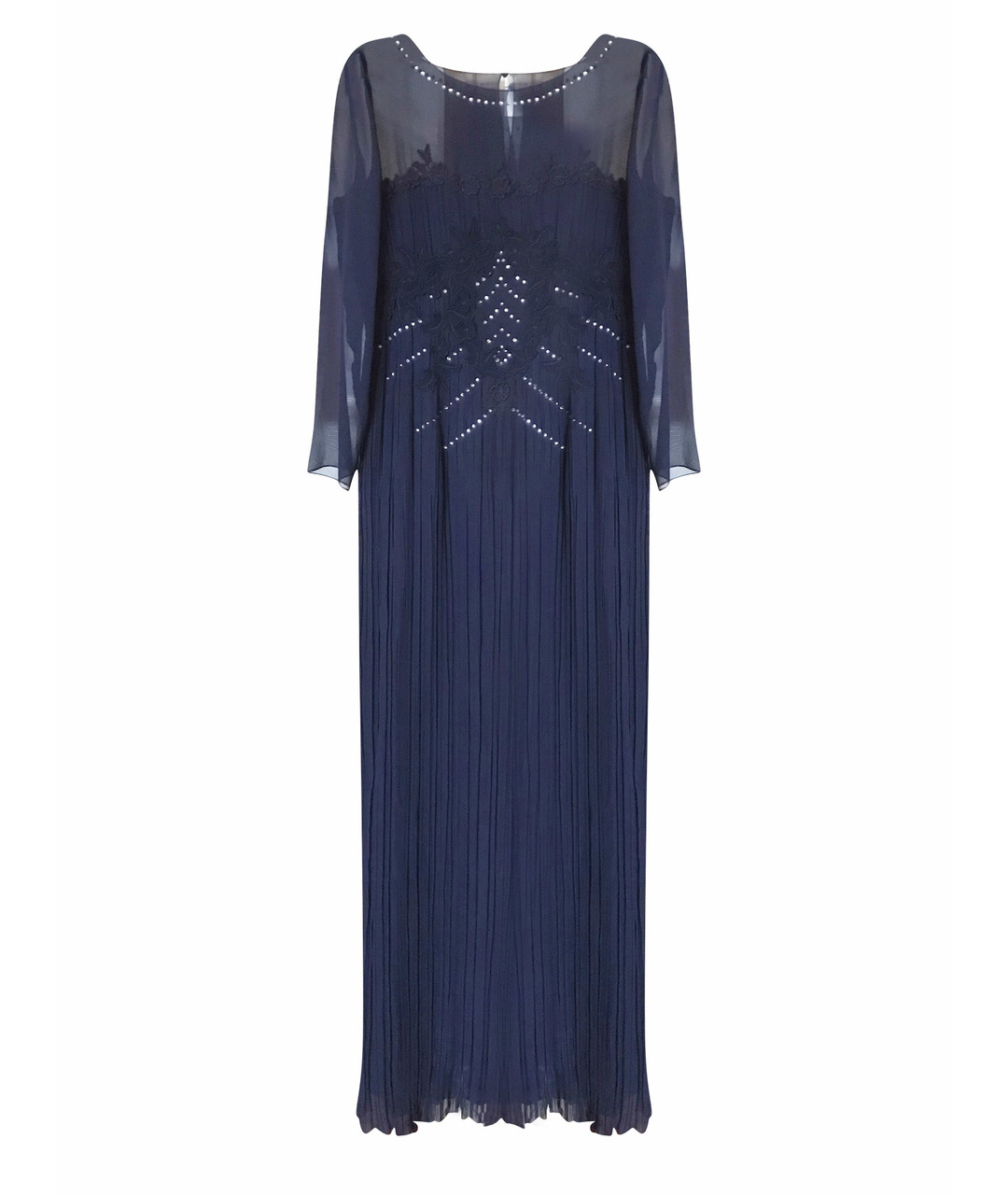 PHILOSOPHY DI ALBERTA FERRETTI Темно-синее шелковое вечернее платье, фото 1