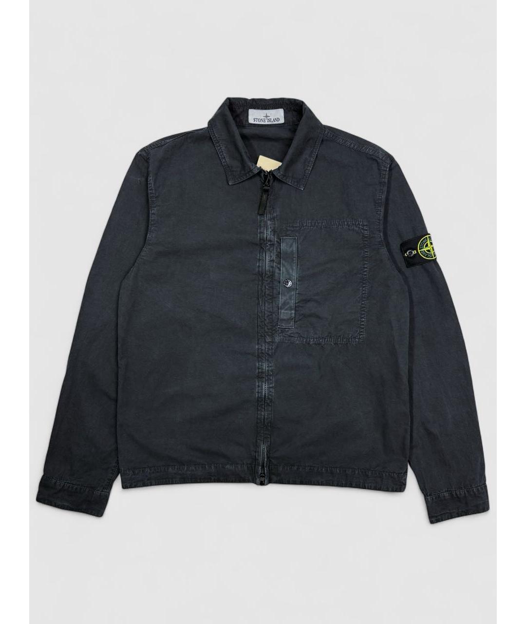 STONE ISLAND Темно-синяя хлопковая куртка, фото 6