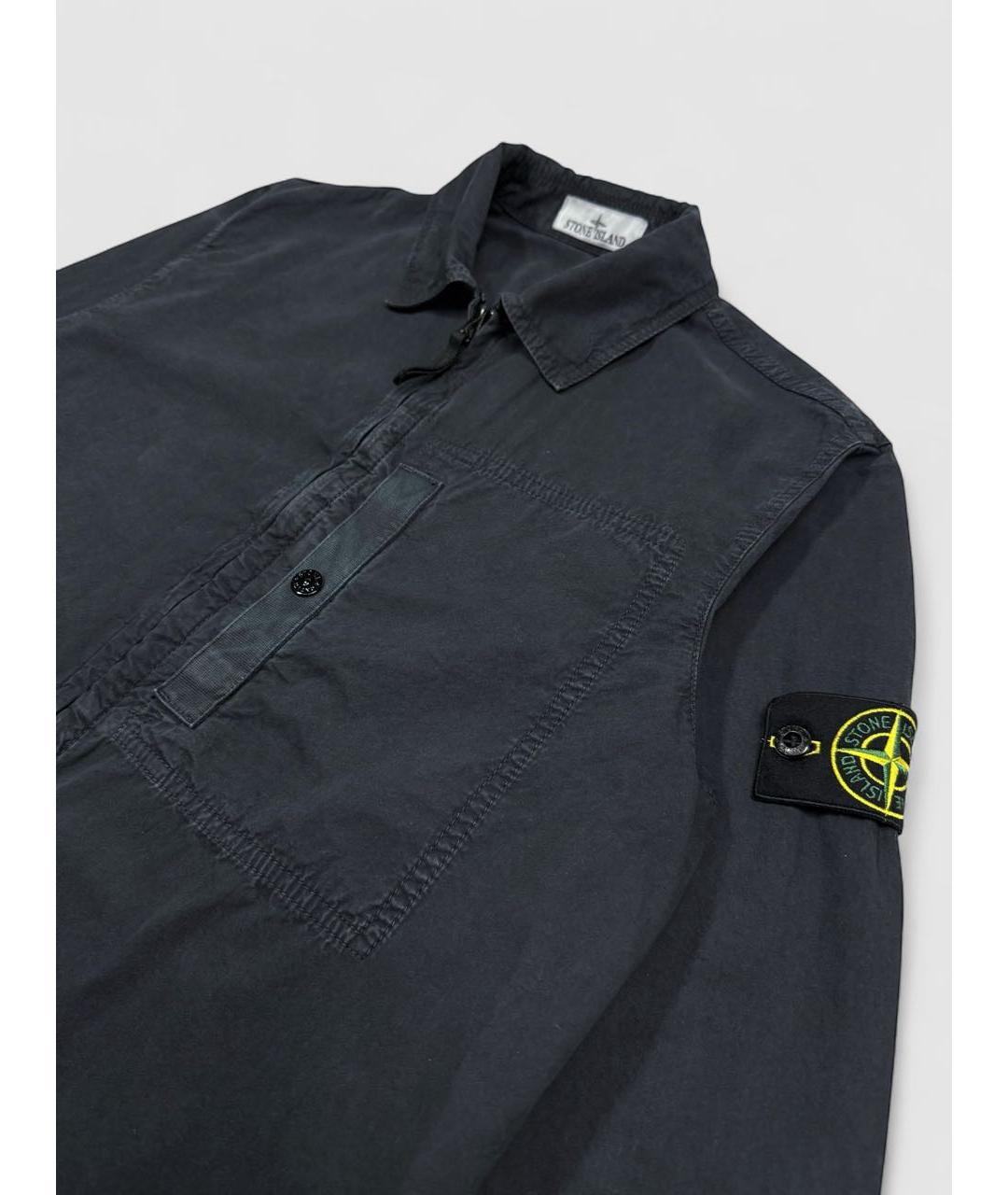 STONE ISLAND Темно-синяя хлопковая куртка, фото 3