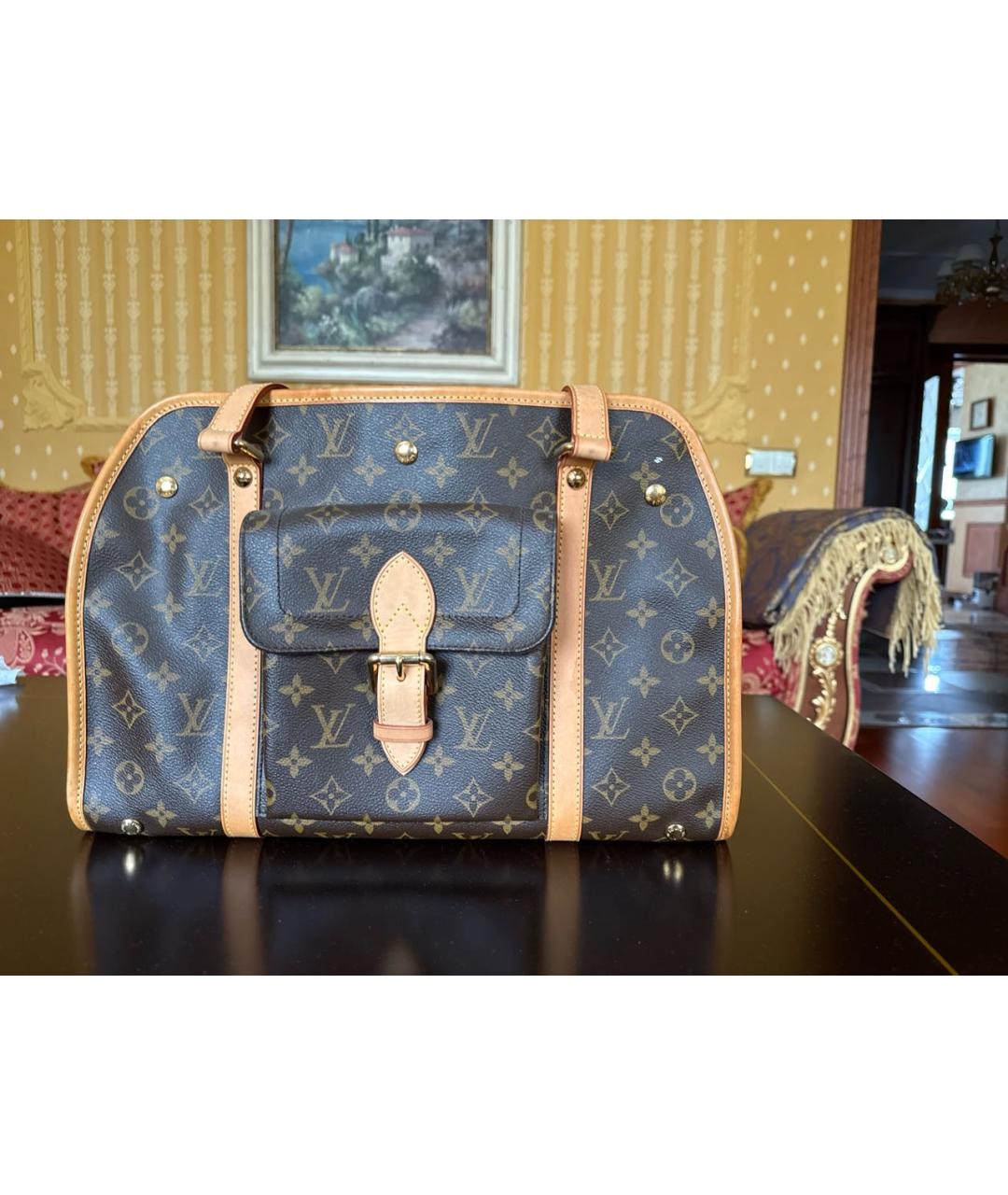 LOUIS VUITTON Коричневая дорожная/спортивная сумка, фото 6