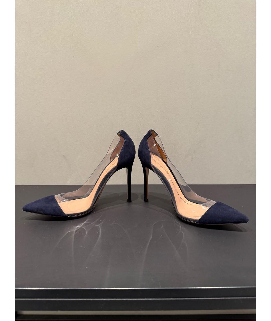GIANVITO ROSSI Темно-синие замшевые туфли, фото 3