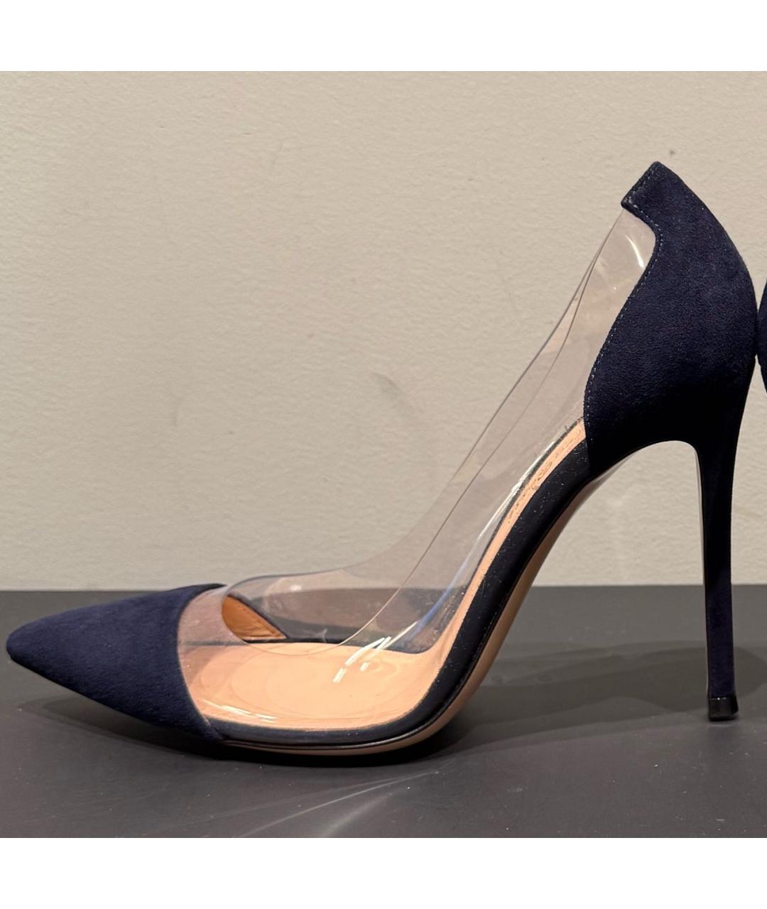 GIANVITO ROSSI Темно-синие замшевые туфли, фото 6