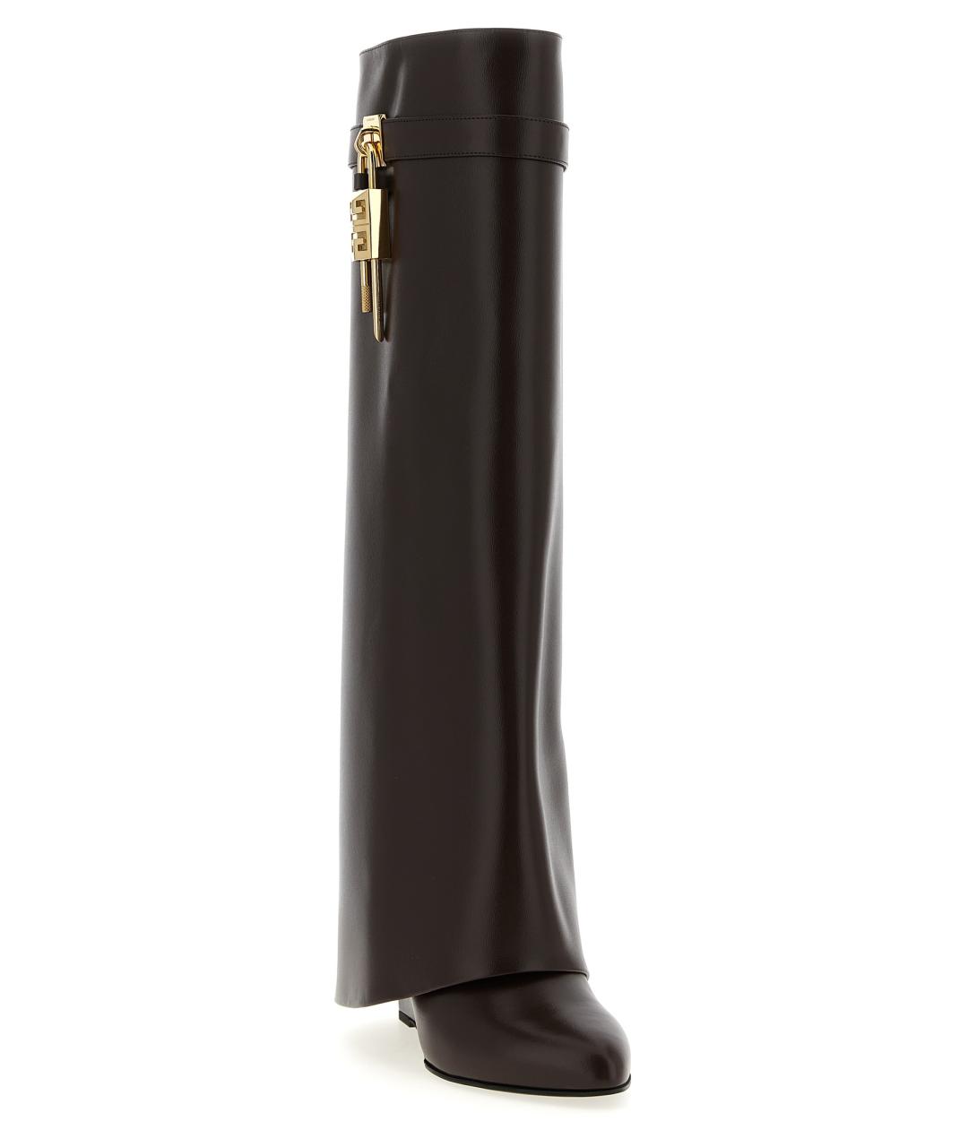 GIVENCHY Коричневые кожаные сапоги, фото 3