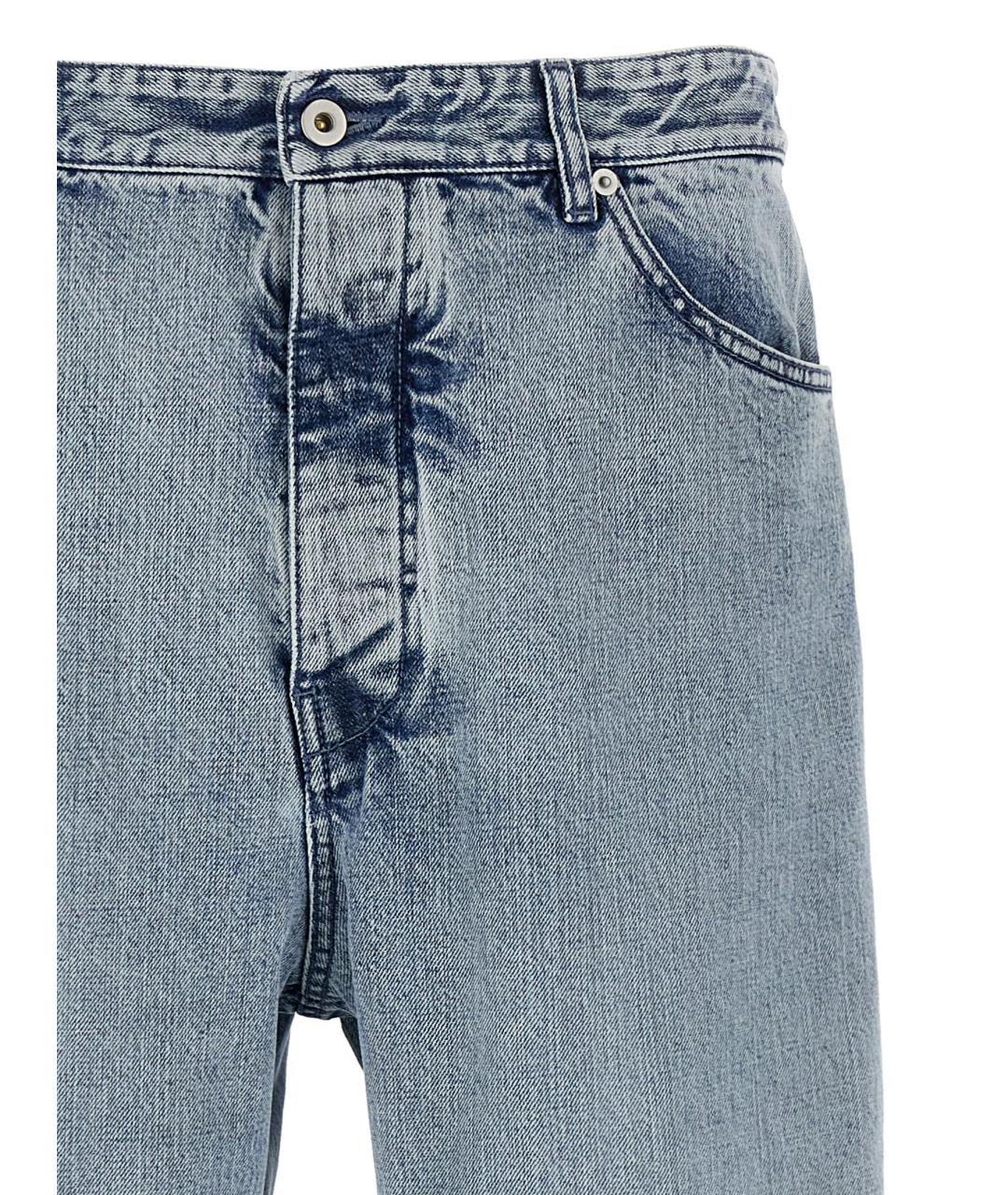 JIL SANDER Голубые хлопковые прямые джинсы, фото 3