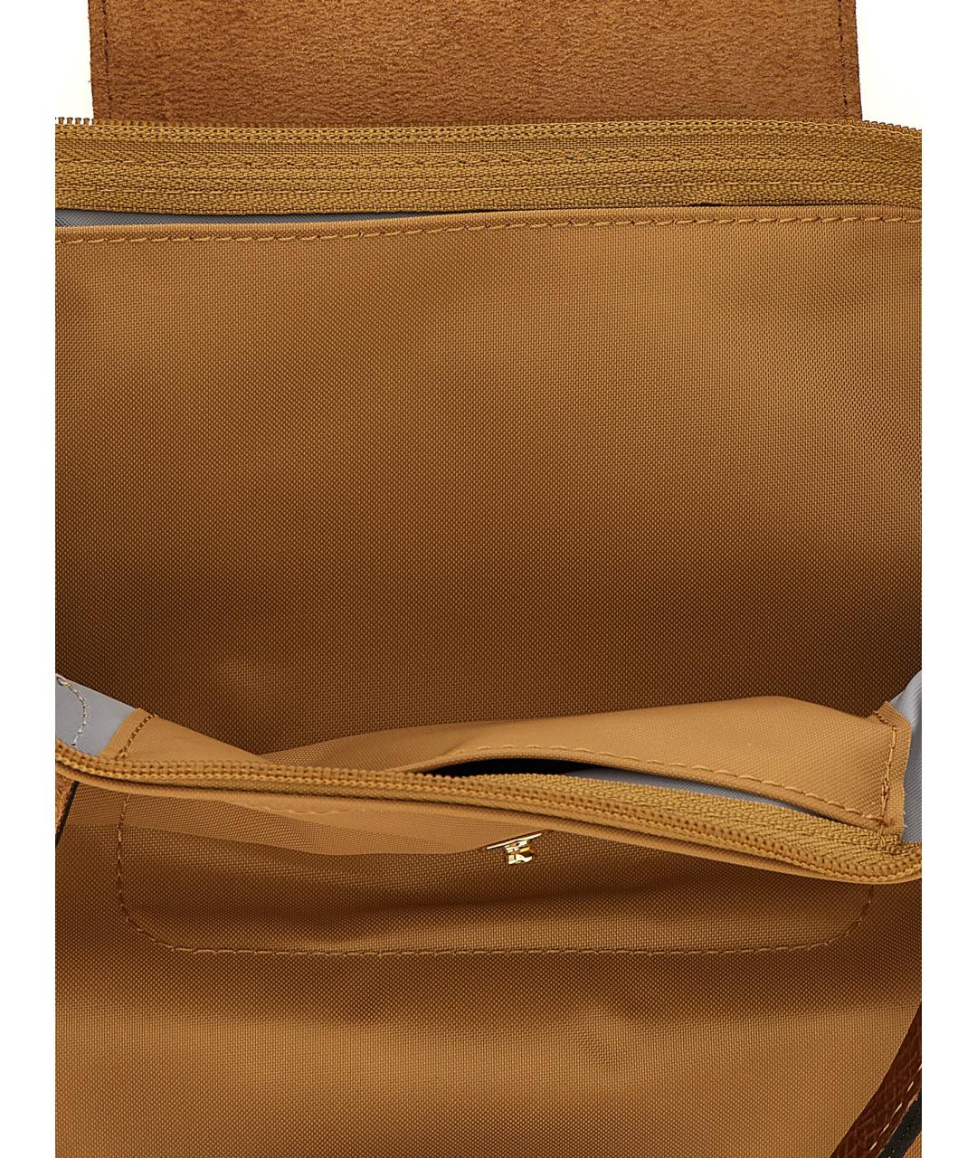 LONGCHAMP Бежевая синтетическая сумка с короткими ручками, фото 4