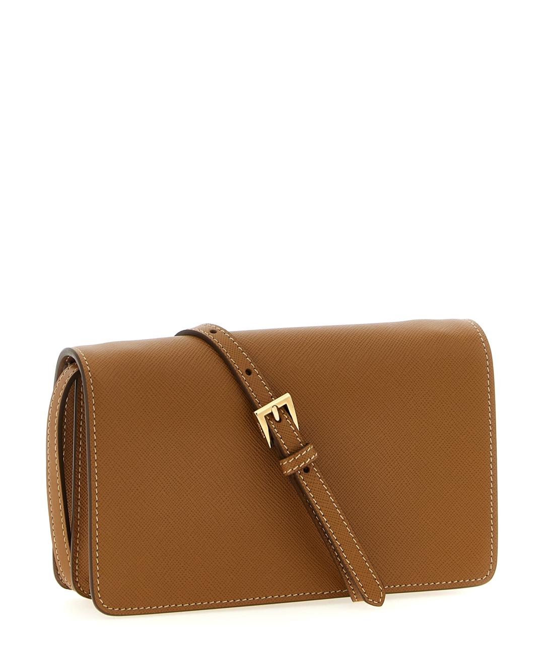 PRADA Коричневая кожаная сумка через плечо, фото 2