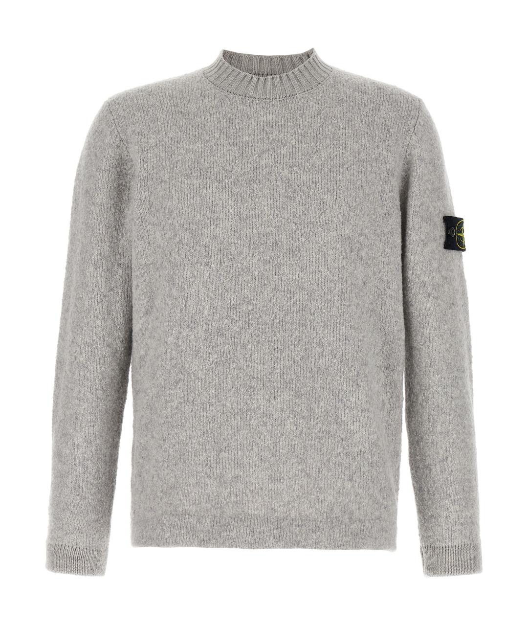STONE ISLAND Серый шерстяной джемпер / свитер, фото 1