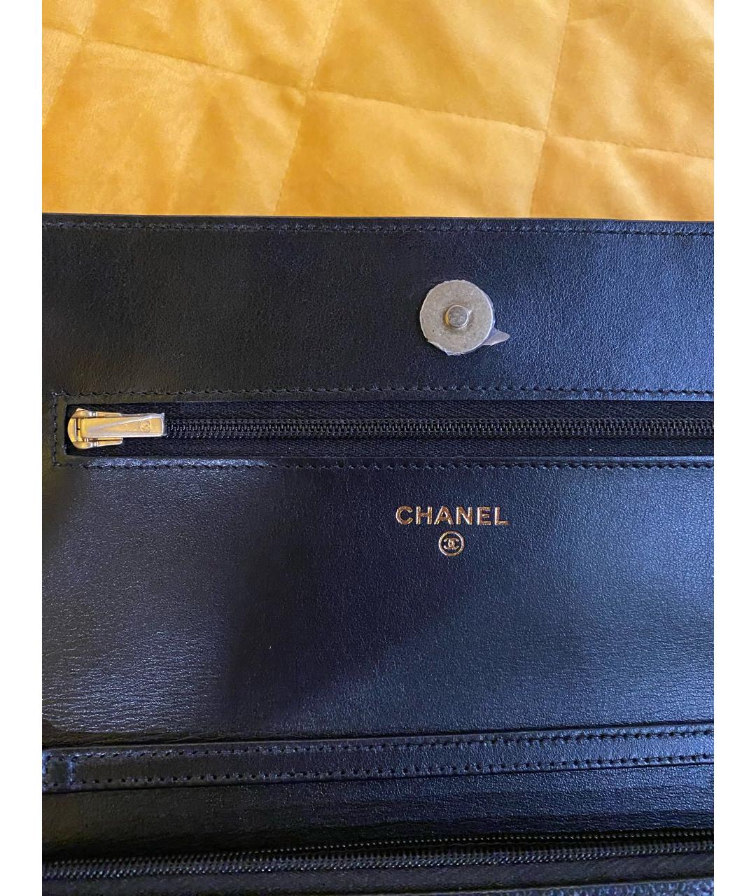 CHANEL Черная кожаная сумка через плечо, фото 6