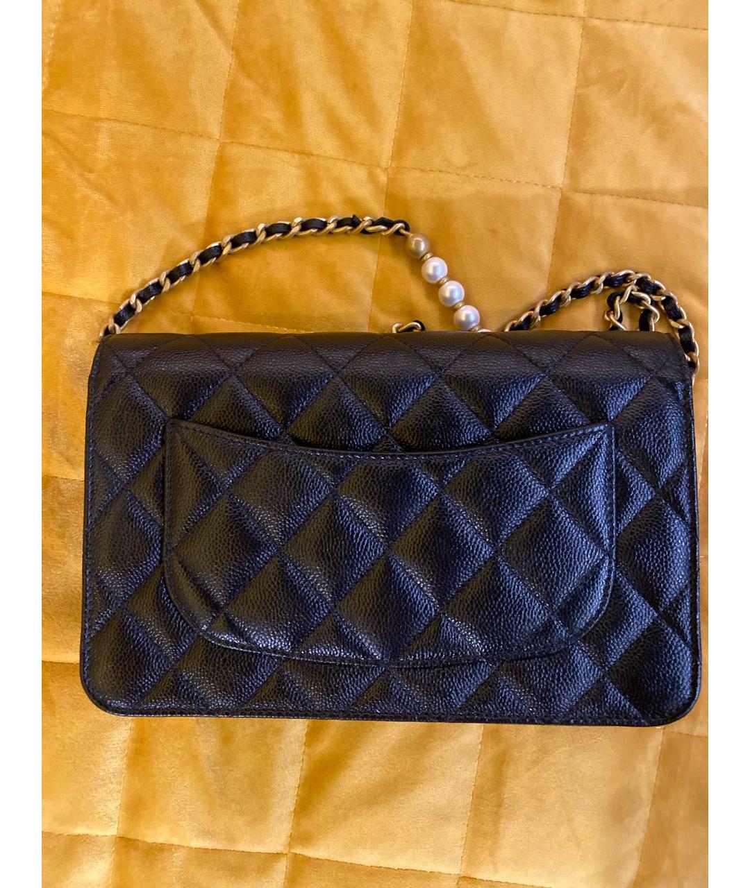 CHANEL Черная кожаная сумка через плечо, фото 3