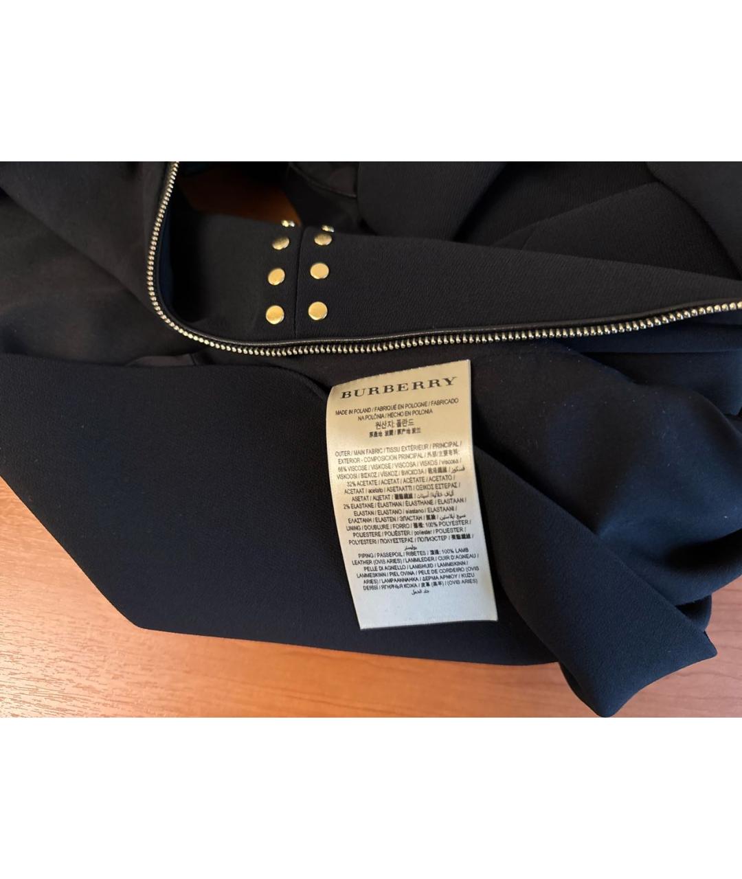 BURBERRY Черное вискозное повседневное платье, фото 5