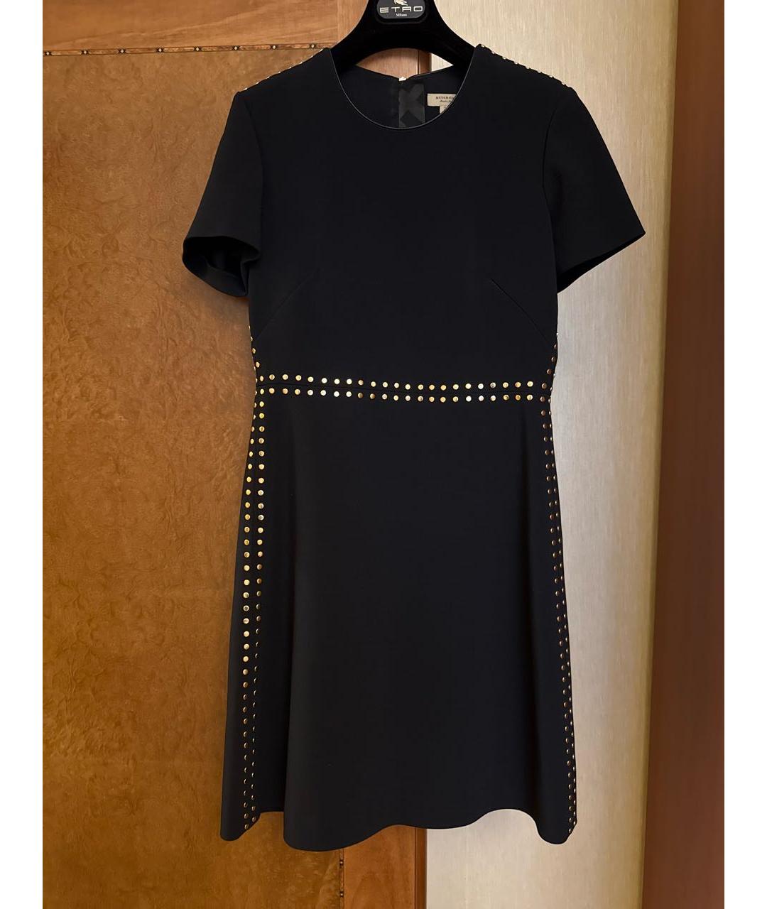 BURBERRY Черное вискозное повседневное платье, фото 6