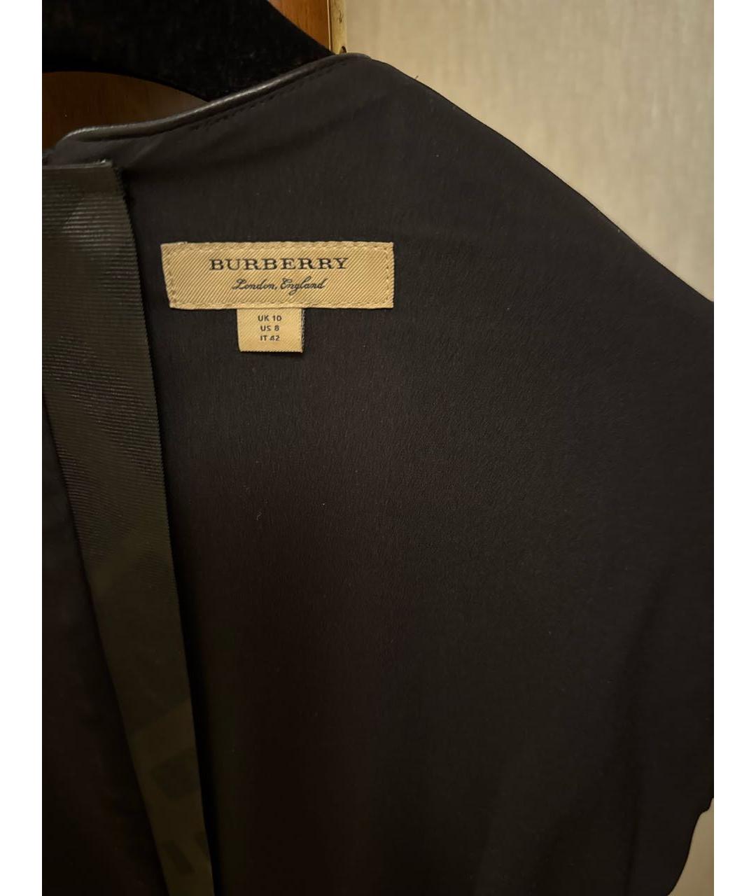 BURBERRY Черное вискозное повседневное платье, фото 3