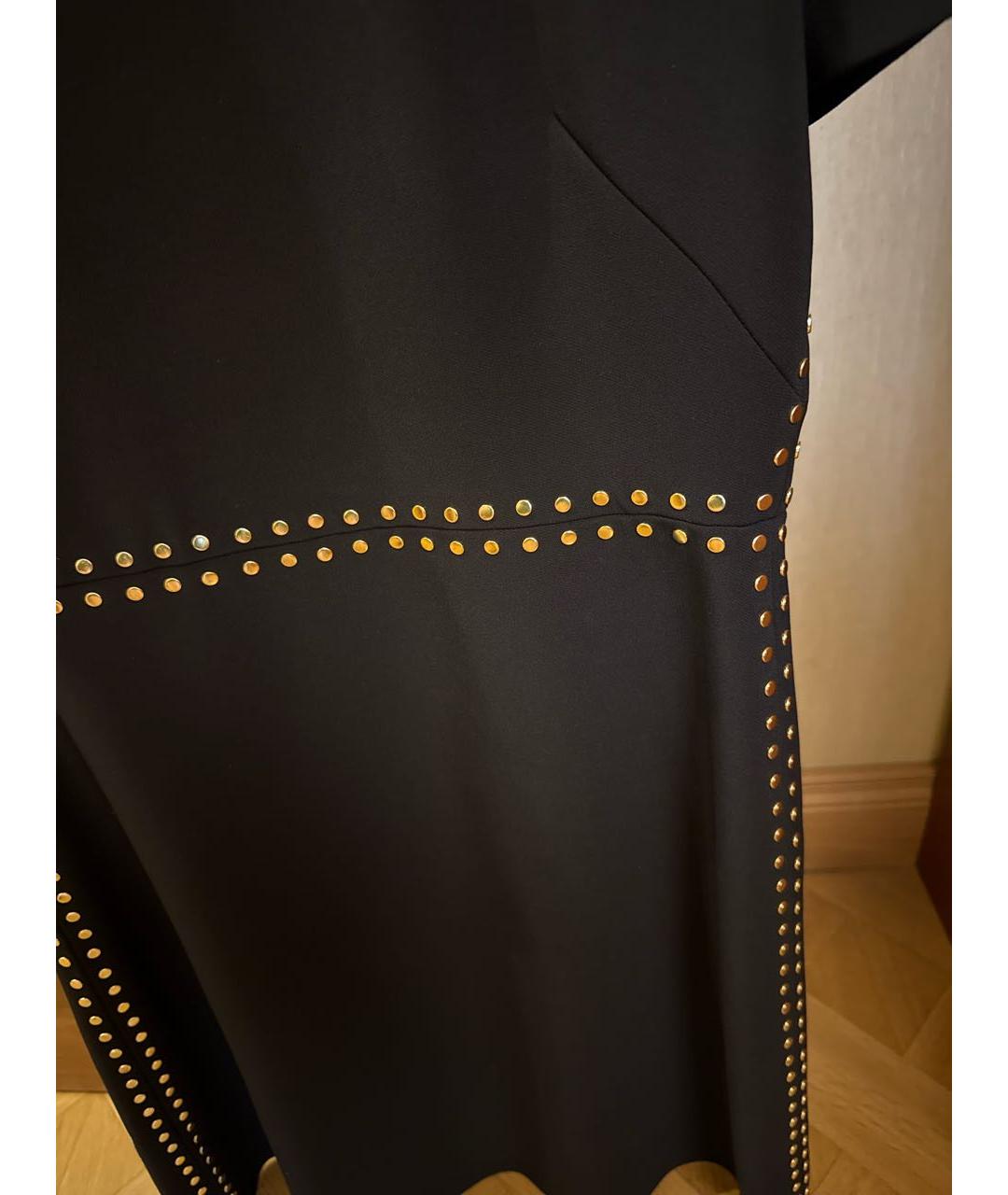 BURBERRY Черное вискозное повседневное платье, фото 4
