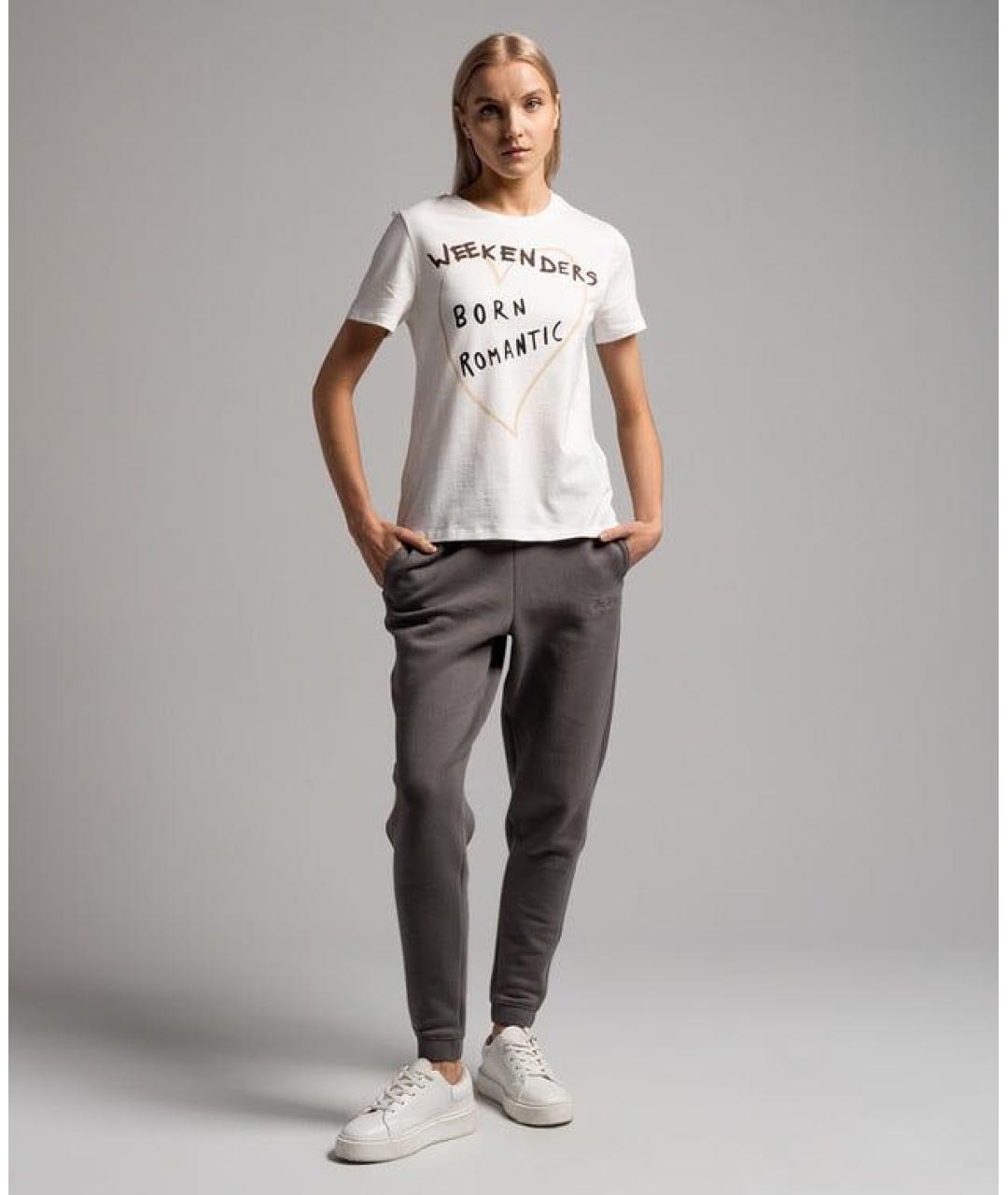 WEEKEND MAX MARA Белая хлопковая футболка, фото 5