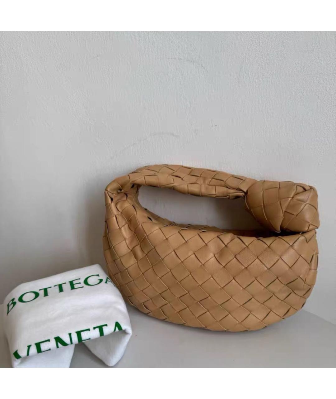 BOTTEGA VENETA Коричневая кожаная сумка с короткими ручками, фото 7