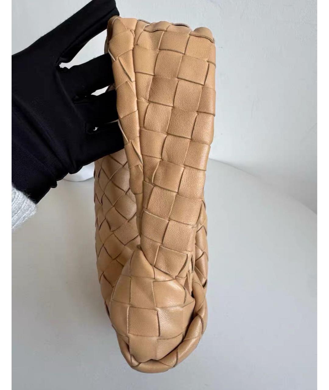 BOTTEGA VENETA Коричневая кожаная сумка с короткими ручками, фото 4