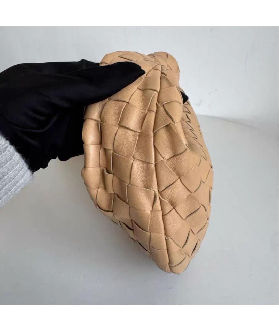 BOTTEGA VENETA Коричневая кожаная сумка с короткими ручками, фото 3