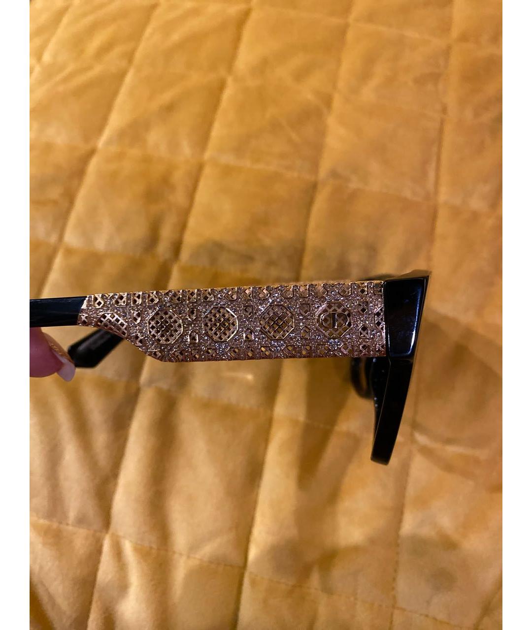 CHRISTIAN DIOR Черные металлические солнцезащитные очки, фото 3