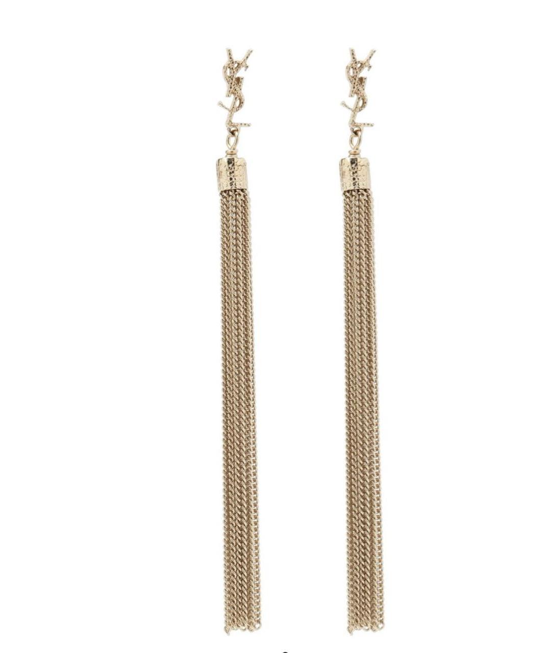 SAINT LAURENT Золотые серьги, фото 1