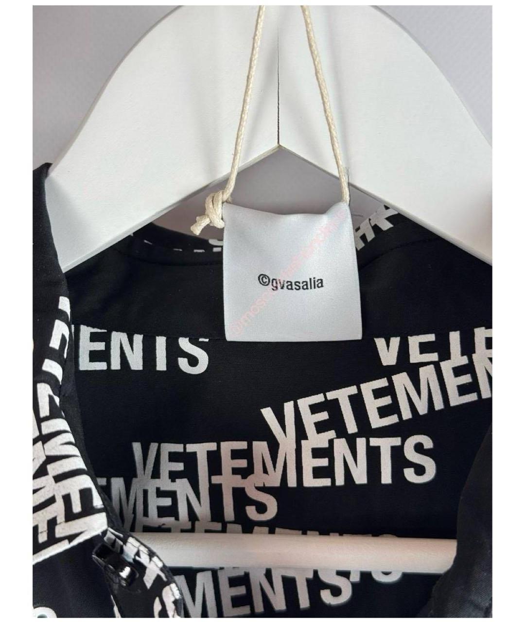 VETEMENTS Черная хлопковая блузы, фото 6