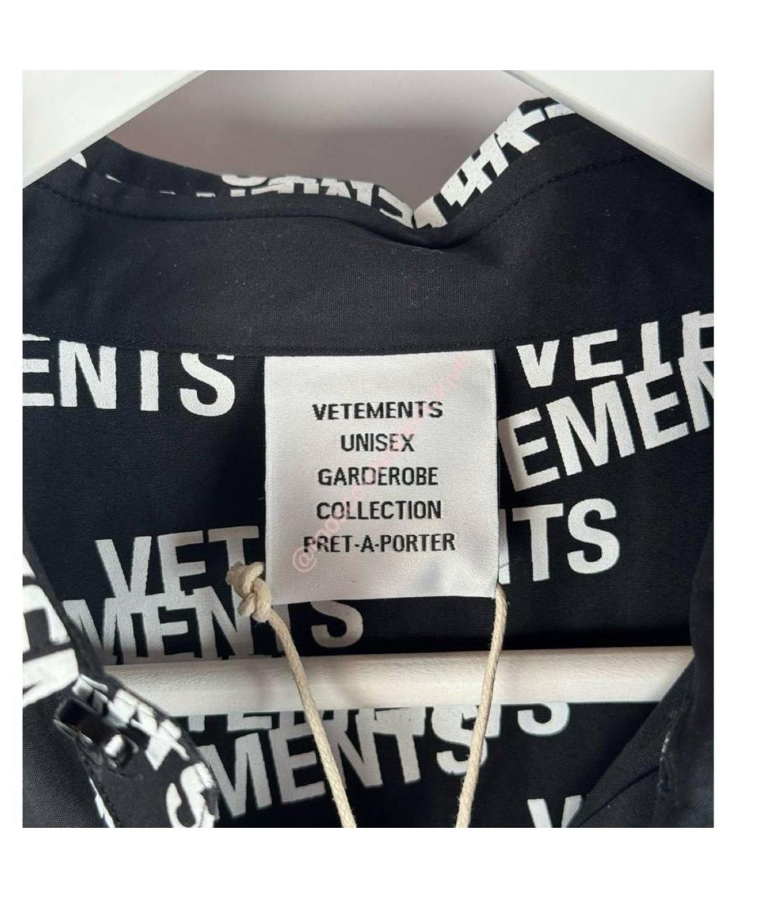 VETEMENTS Черная хлопковая блузы, фото 5