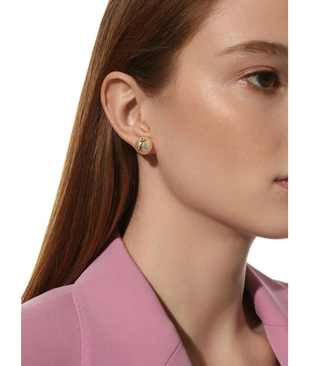 SAINT LAURENT Золотые серьги, фото 4