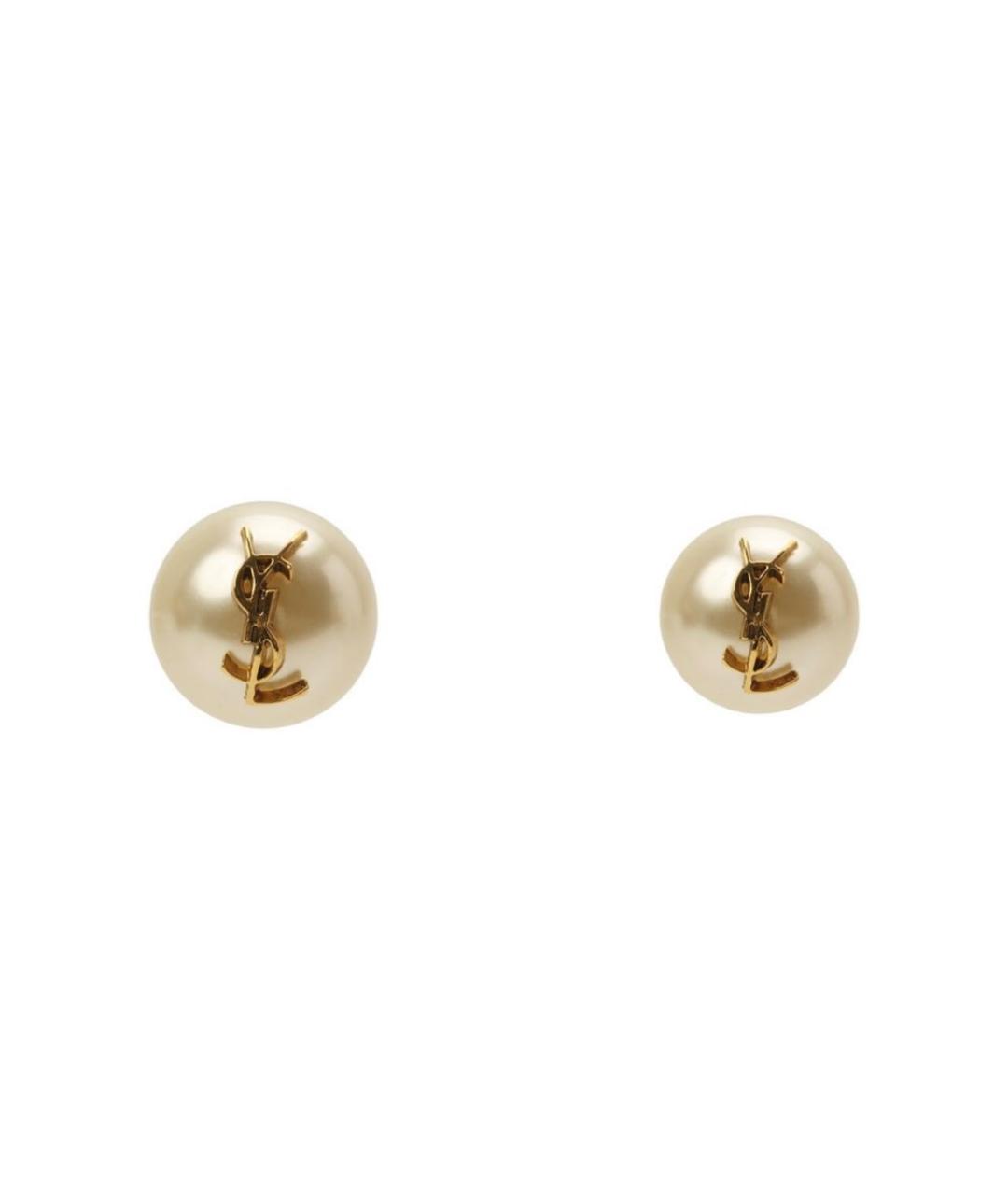 SAINT LAURENT Золотые серьги, фото 1