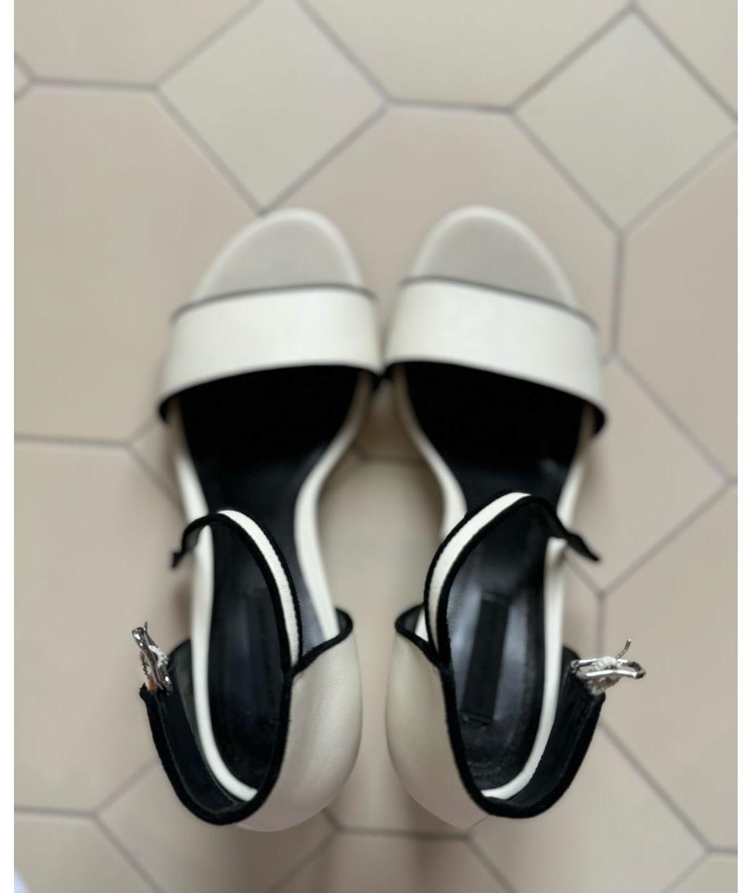 ALEXANDER WANG Белые кожаные босоножки, фото 3