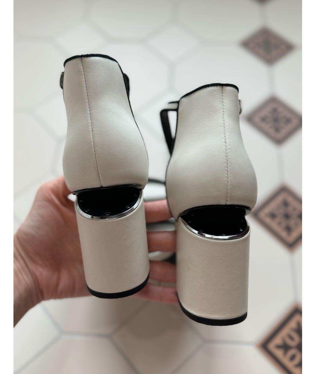 ALEXANDER WANG Белые кожаные босоножки, фото 4