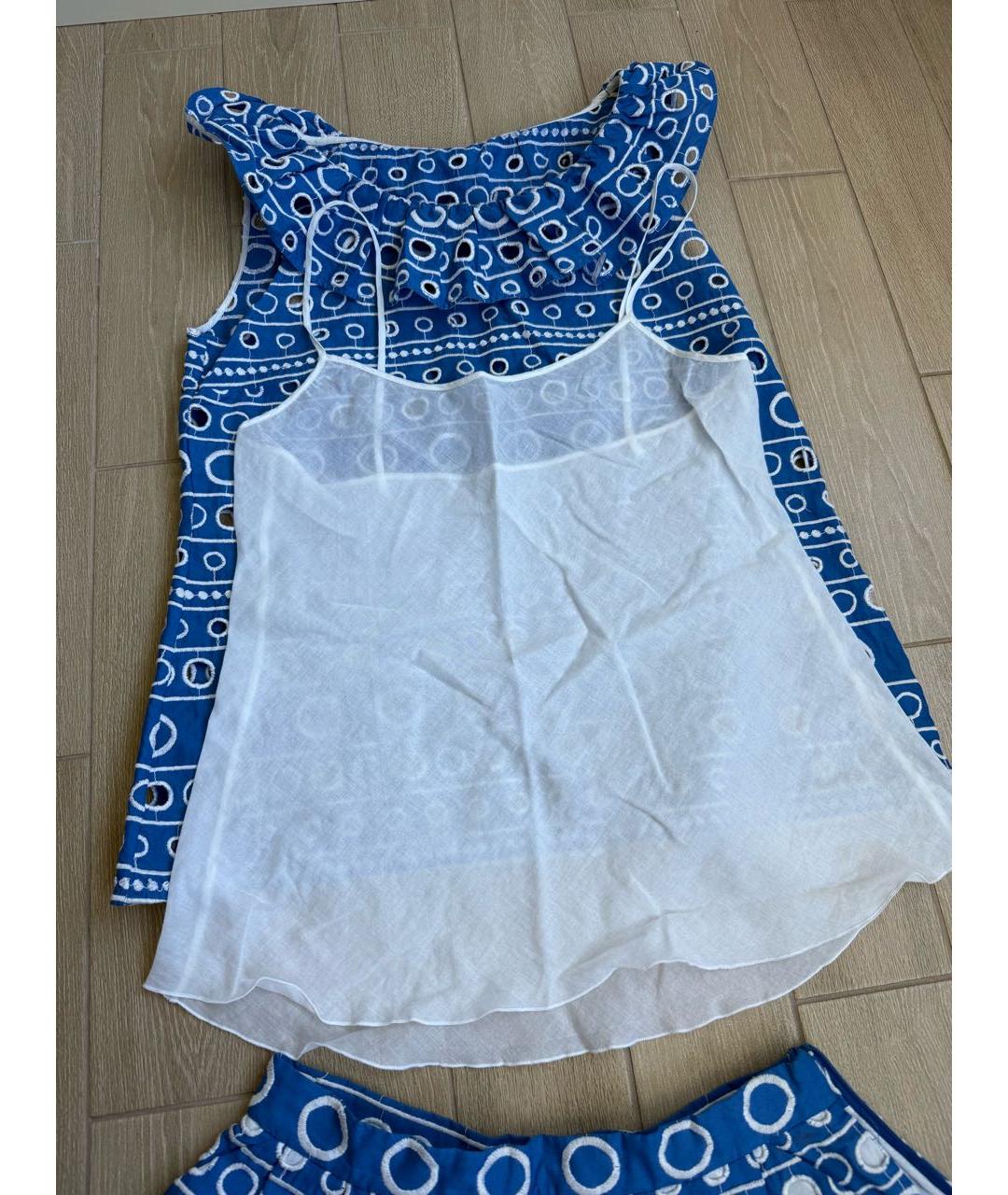 BOUTIQUE MOSCHINO Синий хлопковый костюм с брюками, фото 3