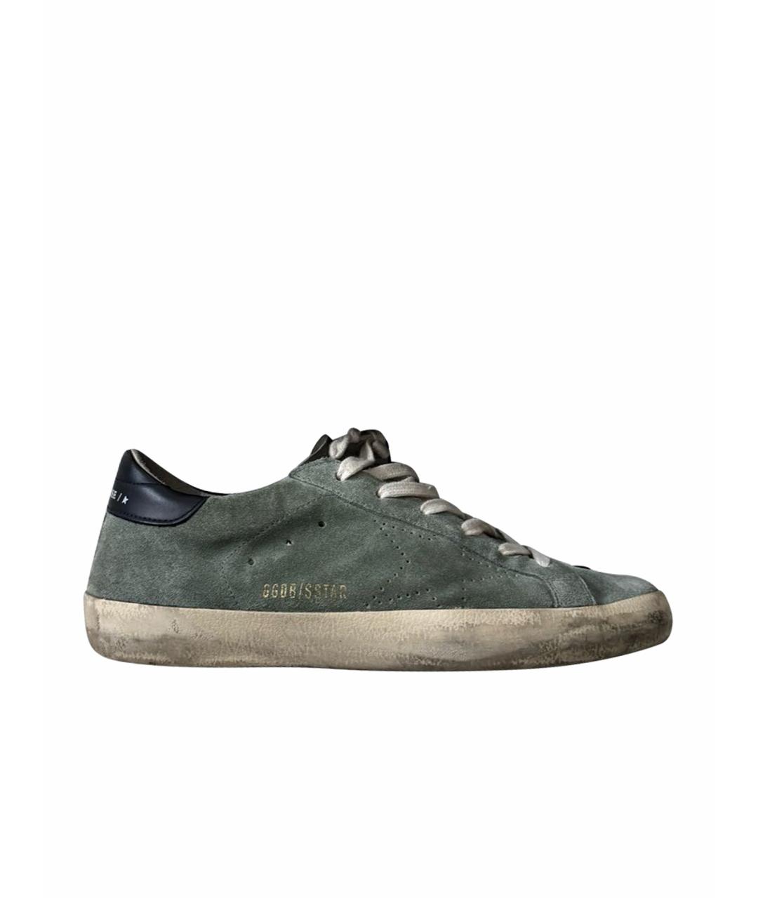 GOLDEN GOOSE DELUXE BRAND Зеленые замшевые кеды, фото 1