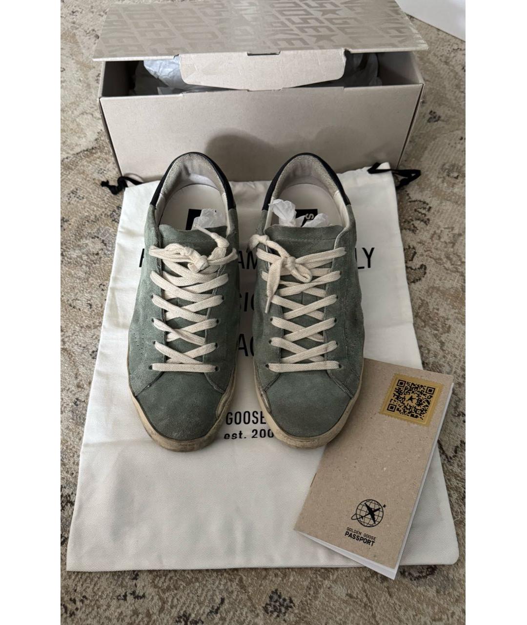 GOLDEN GOOSE DELUXE BRAND Зеленые замшевые кеды, фото 2