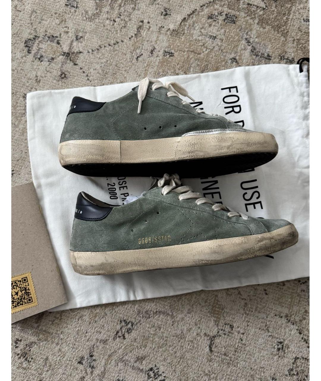 GOLDEN GOOSE DELUXE BRAND Зеленые замшевые кеды, фото 9