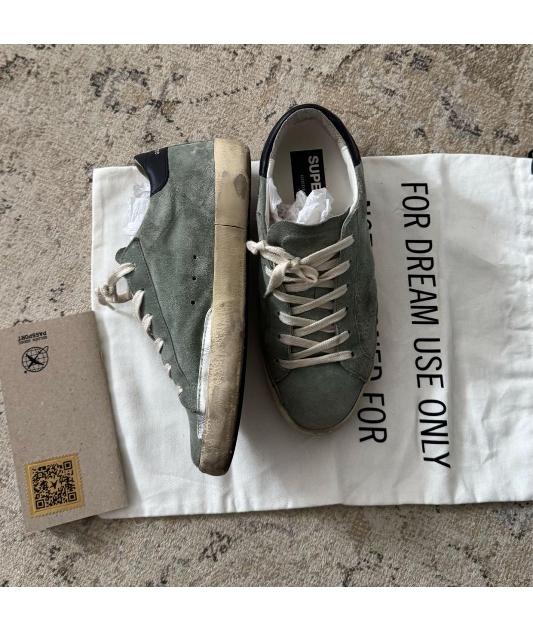 GOLDEN GOOSE DELUXE BRAND Зеленые замшевые кеды, фото 7