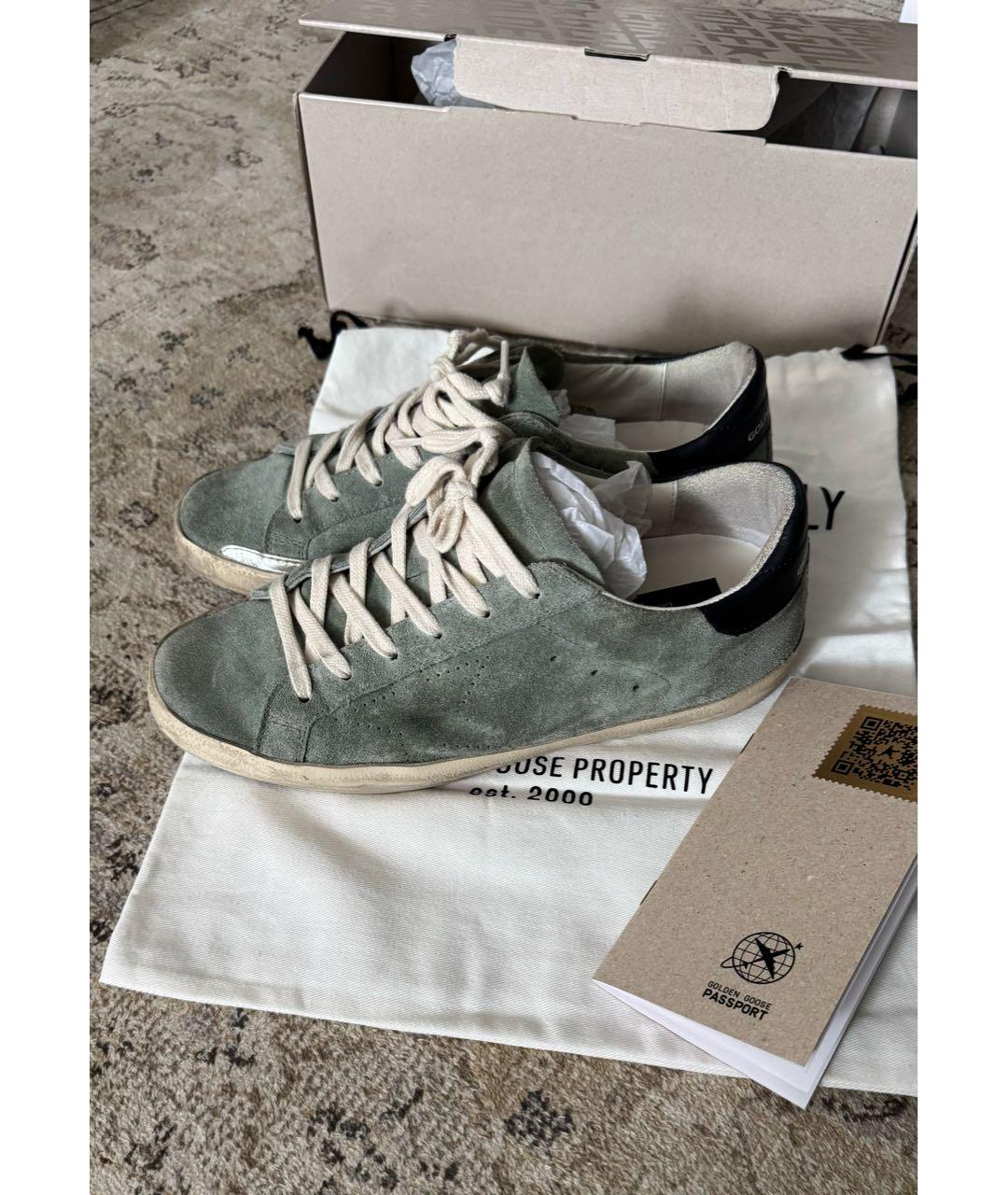 GOLDEN GOOSE DELUXE BRAND Зеленые замшевые кеды, фото 4