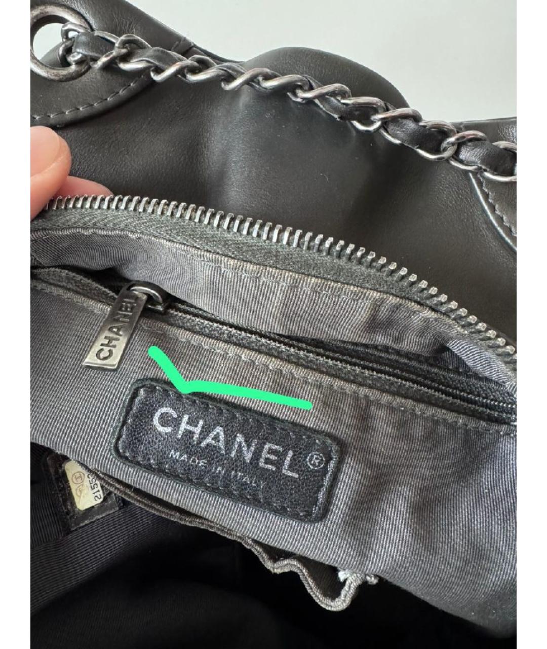 CHANEL Черный кожаный рюкзак, фото 9