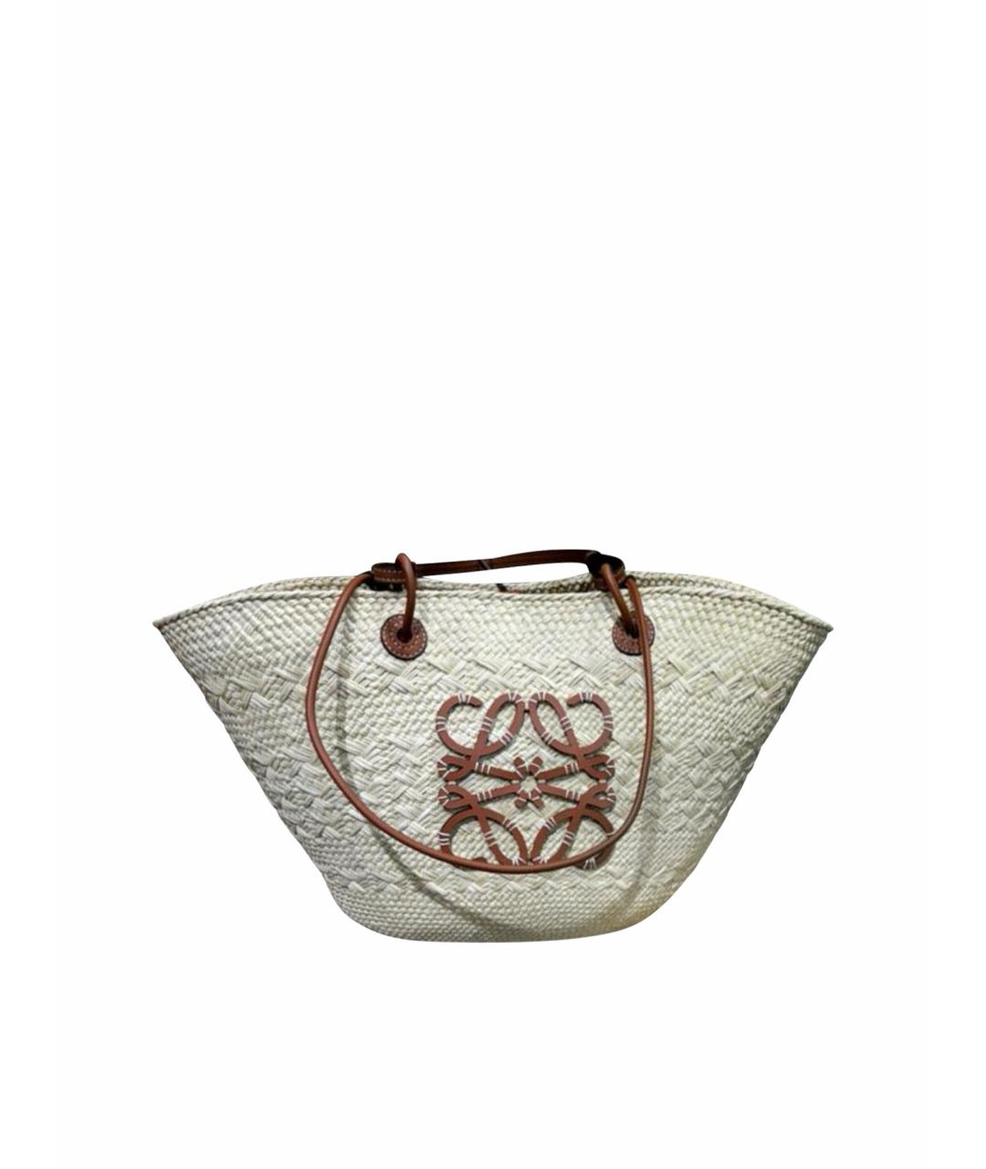 LOEWE Бежевая сумка тоут, фото 4